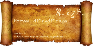 Morvay Árvácska névjegykártya